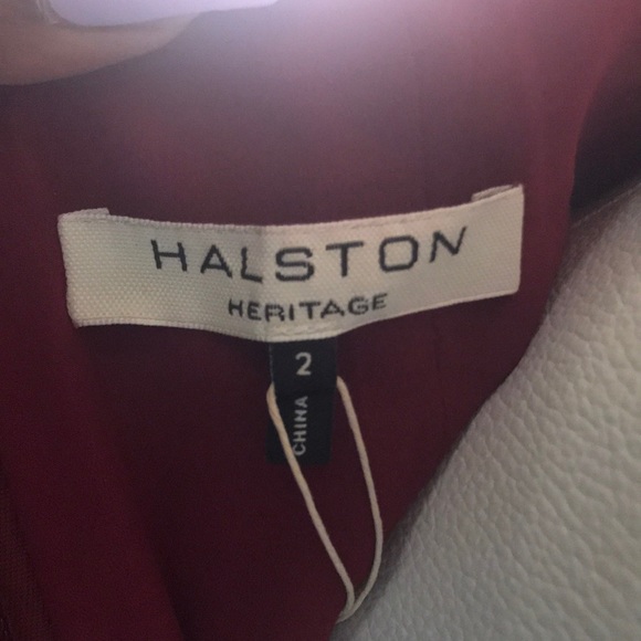 Halston Heritage Garnet Flared Gown. - Picture 7 of 8